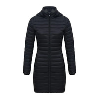 Rosi - Kuschelige lange Parka Jacke – Schwarz