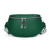 Indie | Finsläpierte PU Leder-Shoulderbag – Grün