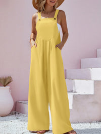 Sommer-Overall für Damen - Bequemer ärmelloser Einteiler für heiße Tage – Gelb