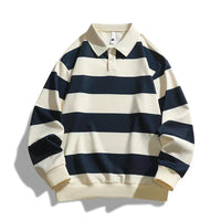 Sven | Lässiger Polo-Pullover – Dunkelblau