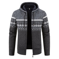 Julian | Vintage Cardigan mit Reißverschluss – Dunkelgrau