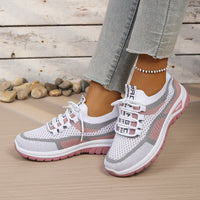 Movelle™ Sneaker mit Extrem Leichtem Tragegefühl und Atmungsaktivem Komfort – Weiß mit Rosa