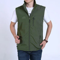 Weste für Herren - Sommer Outdoor Ärmellose Jacke – Olivgrün
