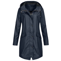 Ingrid | Trenchcoat mit Kapuze – Marine