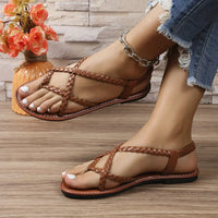 Flache Sommersandalen – Braun