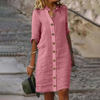 Bryn | Stilvolles kurzes Kleid mit Bauchbedeckung – Rosa