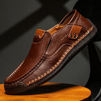 Razal – Elegante Leder-Pantoffel – Dunkelbraun