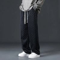 Julian | Stylische Jogginghose mit Karomuster – Schwarz