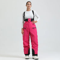Unisex-Skihose mit Trägersystem | funktionale Winterausführung – Rosa