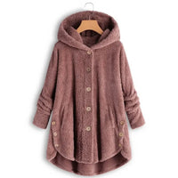 Stylische Fleece Jacke für Damen | Mit Kapuze – Rosa