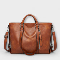 Eleanor | Große Lederhandtasche – Braun