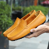 Vintage Leder Halbschuhe – Gelb