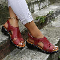 Melissa - Sandalen mit Keilabsatz – Rot