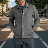 Sterling Sommer Overshirt | Legere elegante Herrenjacke – Dunkelgrau
