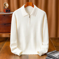 Helios Premium Knit Polo – Weiß