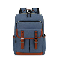 Unisex Vintage Groß Wasserdicht Rucksack | Canvas – Blau