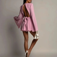 Lunelle™ Jumpsuit mit Offenem Rücken und Zarter Eleganz – Rosa