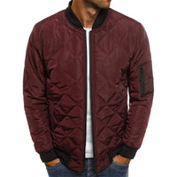 Colby | PREMIUM QUALITÄT FREIZEITJACKE MIT DIAMANTMUSTER – Burgunderrot
