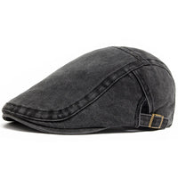 Hans | Vintage Flat Cap – Schwarz