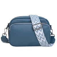 Chelsea | Raffiniertes PU Leder Schultertasche – Blau