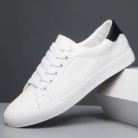 Klassische Lederschuhe – Weiß/Schwarz