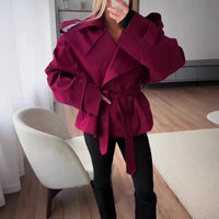 Bellecourt™ Kurzer Trenchcoat Mit Taillierter Passform – Rot