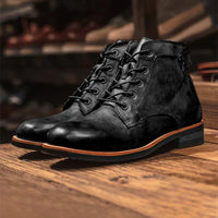 Hochschaftige Herrenstiefel – Schwarz