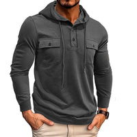 Westbrook™ Hoodie Mit Verstellbarer Kapuze und Fronttaschen – Dunkelgrau