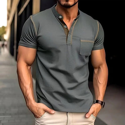 Vincent Shirt | Sommerliches V-Ausschnitt-T-Shirt mit Brusttasche