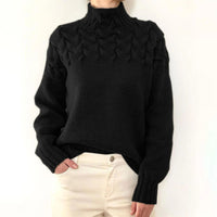 Rollkragen Pullover Damen Strick | Warm & Elegant – Schwarz