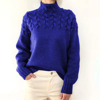 Damen Rollkragen Strickpullover | Winter – Blau