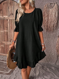 Seraphina™ - Midi Sommerkleid – Schwarz