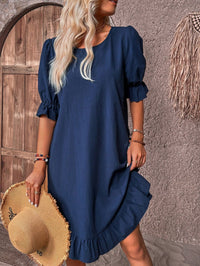 Seraphina™ - Midi Sommerkleid – Marine