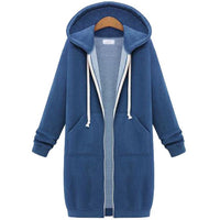 Klassische Lange Damen Strickjacke - Weich & Warm – Blau