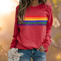Warmer Damen-Pullover mit Rundhalsausschnitt – Rot