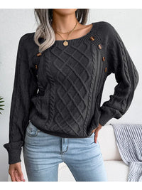 Hochwertige gestrickte Pullover für Damen - Weich & Elegant – Schwarz