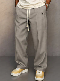 Victor | Elegante Herrenhose mit verstellbarem Tunnelzug – Hellgrau