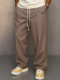Victor | Elegante Herrenhose mit verstellbarem Tunnelzug – Hellbraun