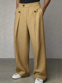 Fabian | Klassische Herrenhose mit feinen Bundfalten – Khaki