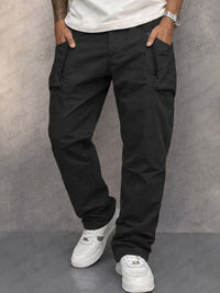 Lachlan - Leichte Cargohose – Schwarz