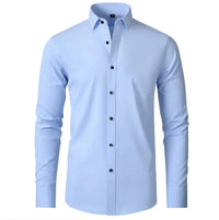 Heidi-Mode | Stretch Hemd – Hellblau
