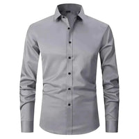 Heidi-Mode | Stretch Hemd – Grau
