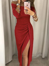 Elena™ | Langes elegantes Damenkleid – Rot (Fast ausverkauft)