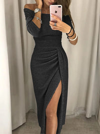 Elena™ | Langes elegantes Damenkleid – Schwarz (Fast ausverkauft)