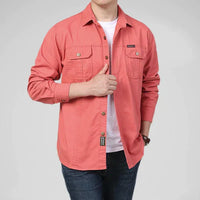 Funktionelles Herren Cargo Hemd – Rot