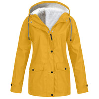 Damen Outdoor Jacke | Wasserdicht, Winddicht & Warmfutter – Gelb