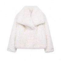 Clara | Bequemer Kunstpelz Mantel für Damen Winter – Weiß