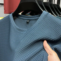 Heidi-Mode | Mit kurzen Ärmeln aus Mesh Eiskeseide – Blau