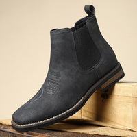 Elegante Herrenstiefel aus Leder – Schwarz