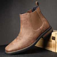 Elegante Herrenstiefel aus Leder – Braun